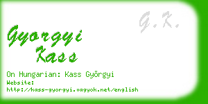 gyorgyi kass business card